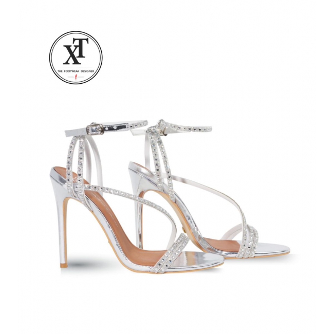 SILVER BLING BLING HIGH HEELS