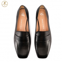 SQUARE-TOE BALLET FLATS