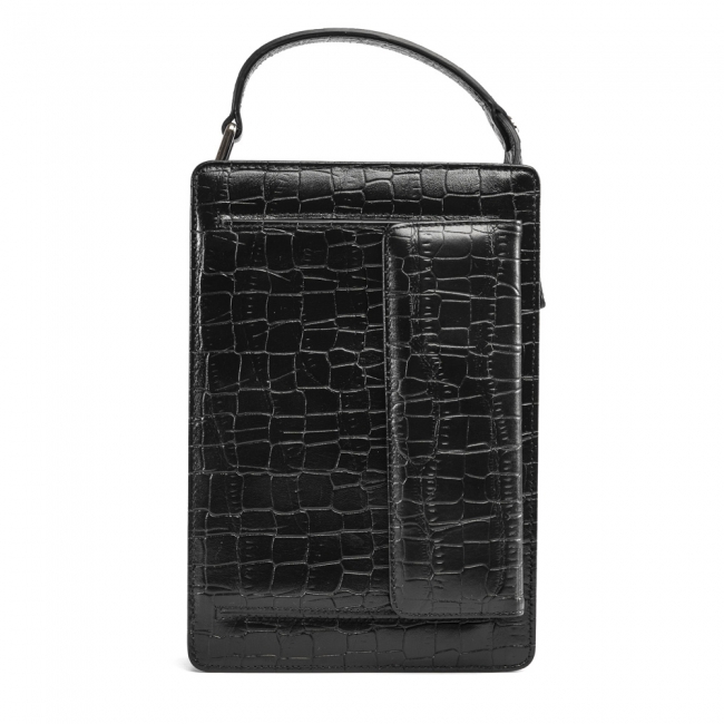 CROC BRIEFCASE CLUTCH
